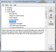 Alpha Key Saver screenshot